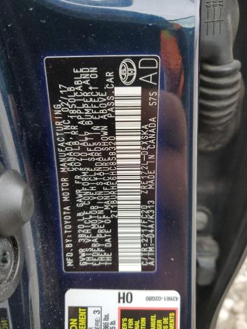 2T1BURHE6HC858320 - 2017 TOYOTA COROLLA L ლურჯი ფოტო 12