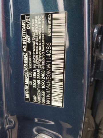 W1N4M4HB0MW114286 - 2021 MERCEDES-BENZ GLB 250 4MATIC BLUE photo 13