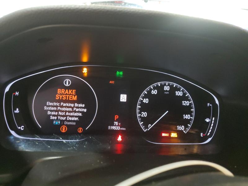 1HGCV1F52KA042286 - 2019 HONDA ACCORD EXL Plata foto 9