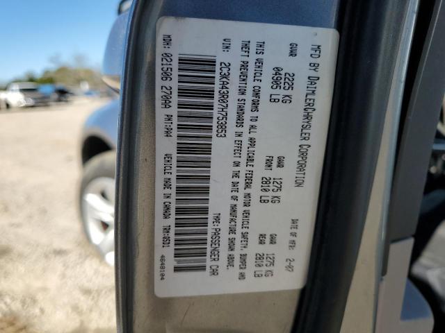 2C3KA43R07H753853 - 2007 CHRYSLER 300 SILVER photo 12