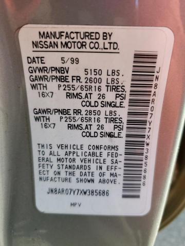 JN8AR07Y7XW385686 - 1999 NISSAN PATHFINDER LE Gümüş foto 13