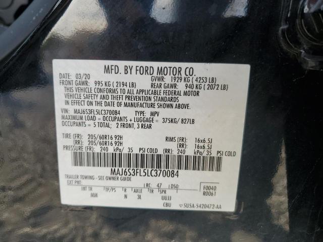 MAJ6S3FL5LC370084 - 2020 FORD ECOSPORT S 黑色 照片 13