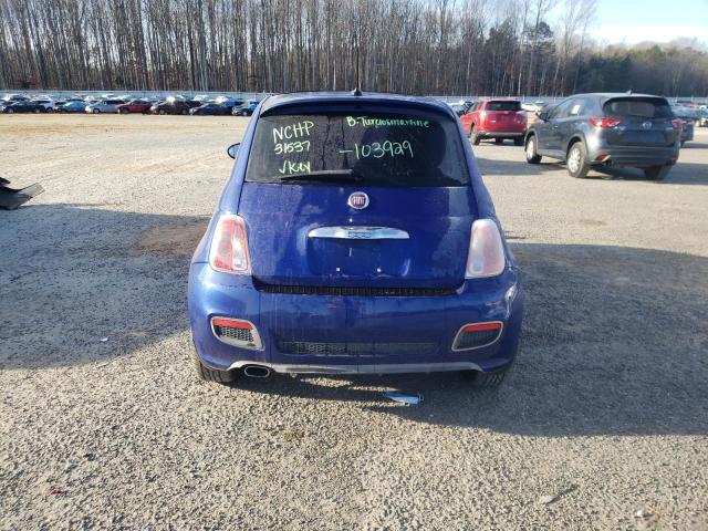 3C3CFFBR6CT103929 - 2012 FIAT 500 SPORT BLUE photo 6