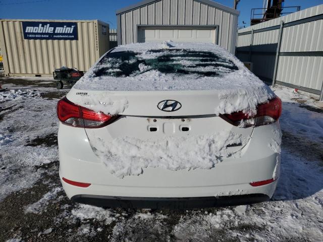 5NPDH4AE4EH467587 - 2014 HYUNDAI ELANTRA SE WHITE photo 6