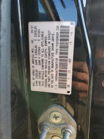 1HGCM66477A087125 - 2007 HONDA ACCORD SE BLACK photo 12