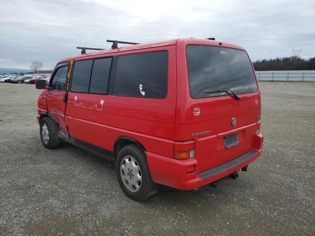 WV2MH4701YH048516 - 2000 VOLKSWAGEN EUROVAN MV RED photo 3