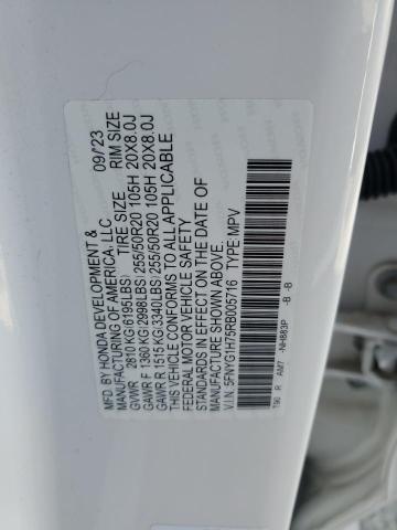 5FNYG1H75RB005716 - 2024 HONDA PILOT TOURING თეთრი ფოტო 13