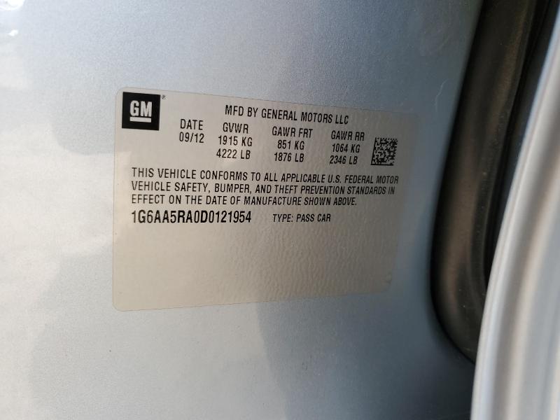 1G6AA5RA0D0121954 - 2013 CADILLAC ATS 蓝色 照片 12