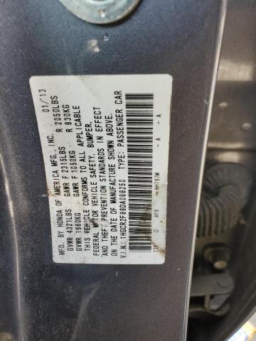 1HGCR2F89DA098250 - 2013 HONDA ACCORD EXL GRAY photo 12