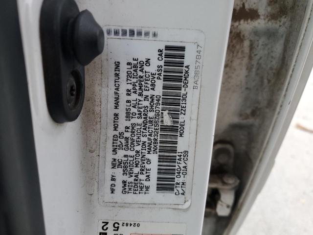 1NXBR32E56Z607940 - 2006 TOYOTA COROLLA CE WHITE photo 12