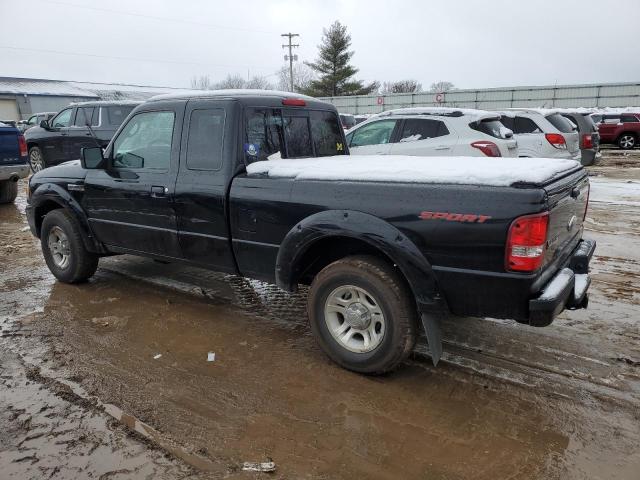 1FTYR14E29PA52187 - 2009 FORD RANGER SUPER CAB BLACK photo 2