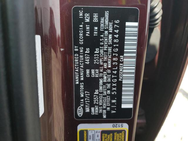 5XXGT4L38JG184476 - 2018 KIA OPTIMA LX Bordo fotoğraf 13