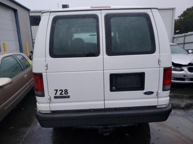 1FTNE14W28DA10450 - 2008 FORD ECONOLINE E150 VAN WHITE photo 6