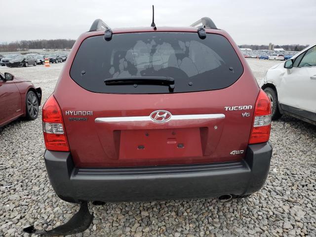 KM8JN72DX8U769846 - 2008 HYUNDAI TUCSON SE BURGUNDY photo 6