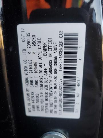 JH4CU2F48CC027777 - 2012 ACURA TSX BLACK photo 13