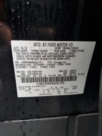 1LNHL9DRXBG601705 - 2011 LINCOLN MKS 黑色 照片 12