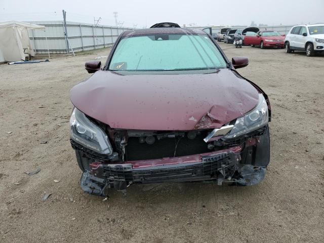 1HGCR3F84EA016495 - 2014 HONDA ACCORD EXL BURGUNDY photo 5