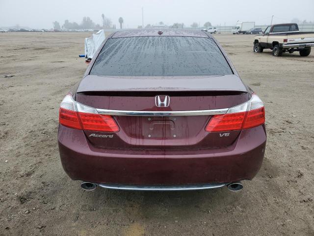 1HGCR3F84EA016495 - 2014 HONDA ACCORD EXL BURGUNDY photo 6