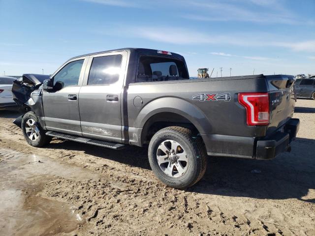 1FTEW1E87GKE79072 - 2016 FORD F150 SUPERCREW GRAY photo 2