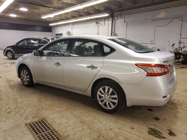 3N1AB7AP7DL679828 - 2013 NISSAN SENTRA S SILVER photo 2