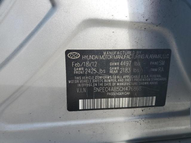 5NPEC4AB5CH476868 - 2012 HYUNDAI SONATA SE 银色 照片 12