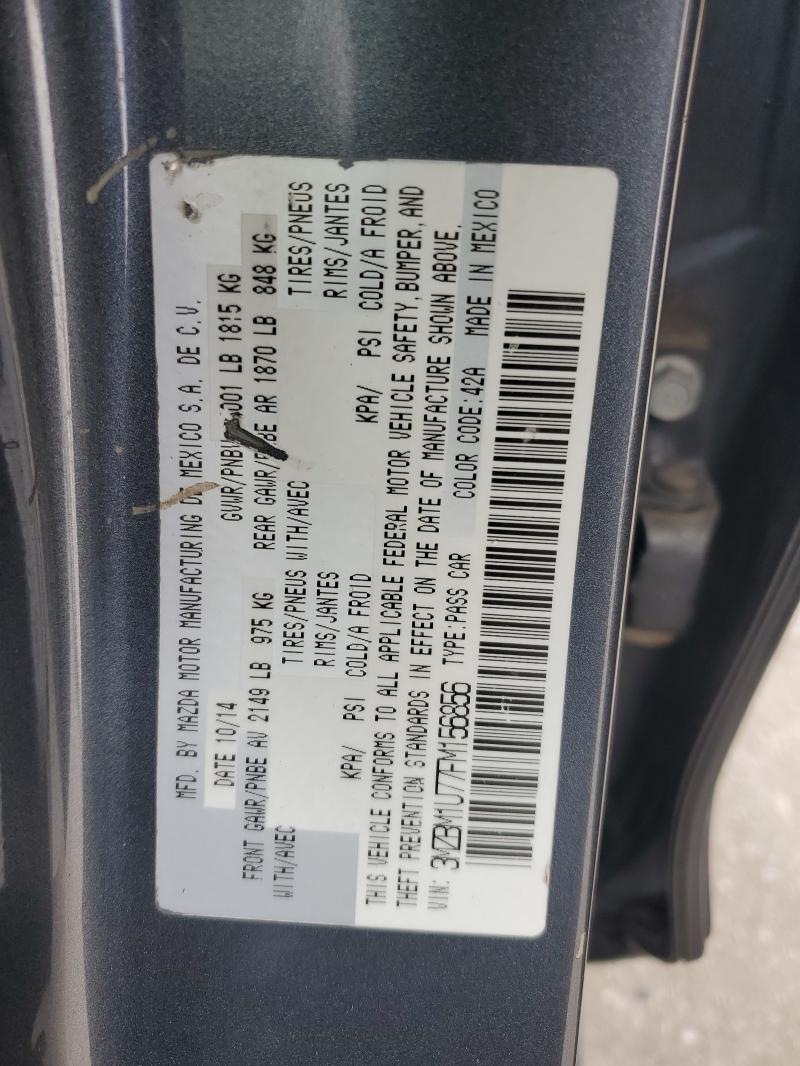 3MZBM1U77FM156856 - 2015 MAZDA 3 SPORT Gris foto 12