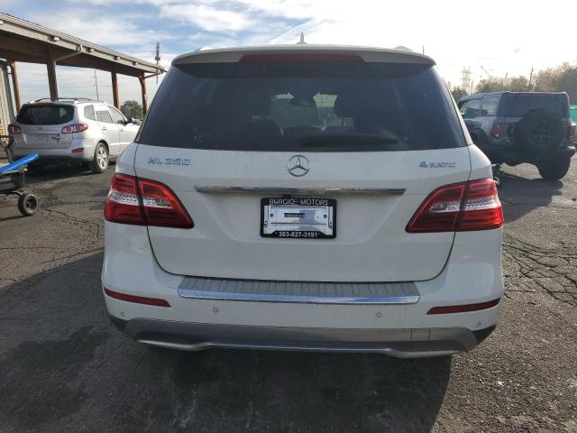 4JGDA5HB9CA011851 - 2012 MERCEDES-BENZ ML 350 4MATIC WHITE photo 6
