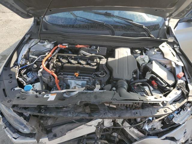 1HGCV3F13KA002176 - 2019 HONDA ACCORD HYBRID GRAY photo 11