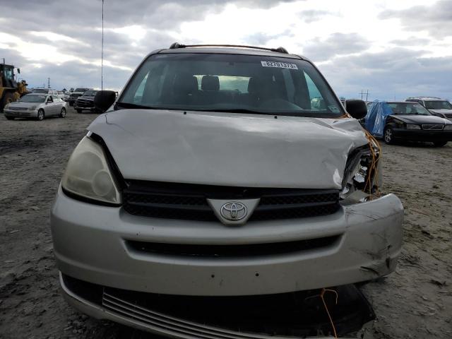 5TDZA23C95S314272 - 2005 TOYOTA SIENNA CE TAN photo 5