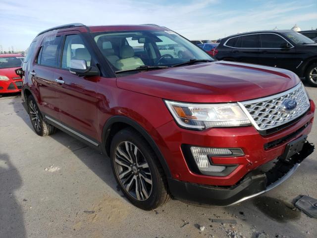 1FM5K8HT3HGD04824 - 2017 FORD EXPLORER PLATINUM RED photo 4