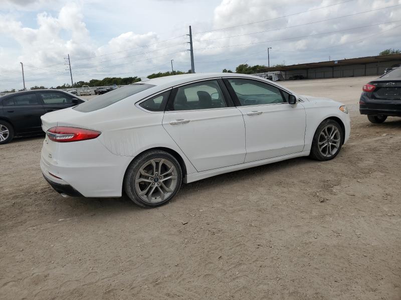3FA6P0CD8KR114020 - 2019 FORD FUSION SEL WHITE photo 3
