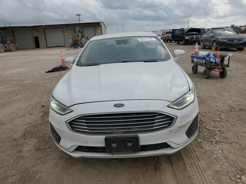 3FA6P0CD8KR114020 - 2019 FORD FUSION SEL WHITE photo 5