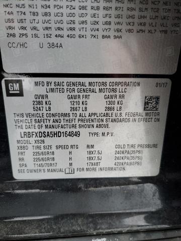 LRBFXDSA5HD164849 - 2017 BUICK ENVISION ESSENCE შავი ფოტო 13