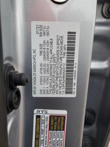 5J6RW2H85MA003112 - 2021 HONDA CR-V EXL SILVER photo 13