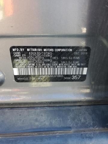 JA4AP3AUXKU016800 - 2019 MITSUBISHI OUTLANDER ES GRAY photo 13