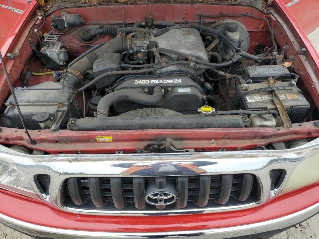 5TEWN72N24Z349969 - 2004 TOYOTA TACOMA XTRACAB RED photo 11