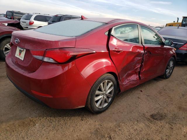 5NPDH4AE0FH570510 - 2015 HYUNDAI ELANTRA SE RED photo 3