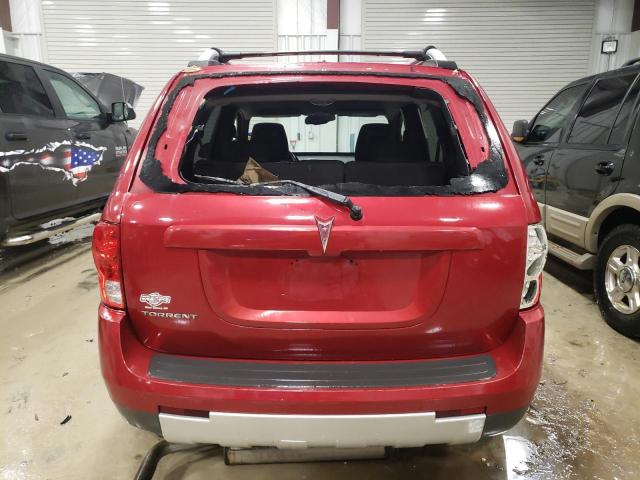 2CKDL63F666187751 - 2006 PONTIAC TORRENT RED photo 6