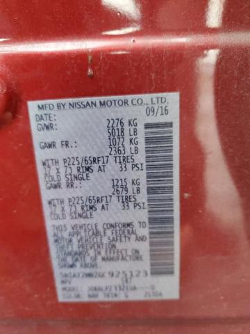 5N1AT2MN2GC925123 - 2016 NISSAN ROGUE S RED photo 13