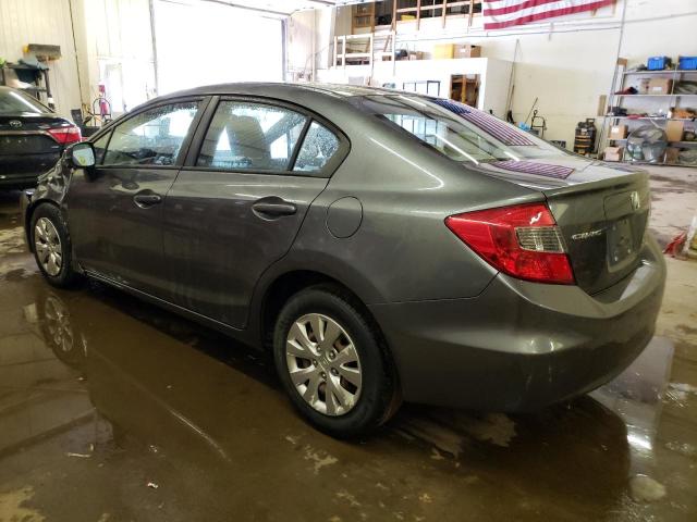 19XFB2F52CE091030 - 2012 HONDA CIVIC LX GRAY photo 2