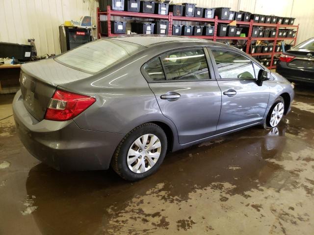 19XFB2F52CE091030 - 2012 HONDA CIVIC LX GRAY photo 3