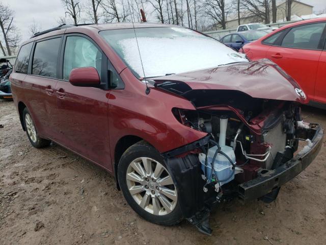 5TDJK3DC1ES081048 - 2014 TOYOTA SIENNA LE MAROON photo 4