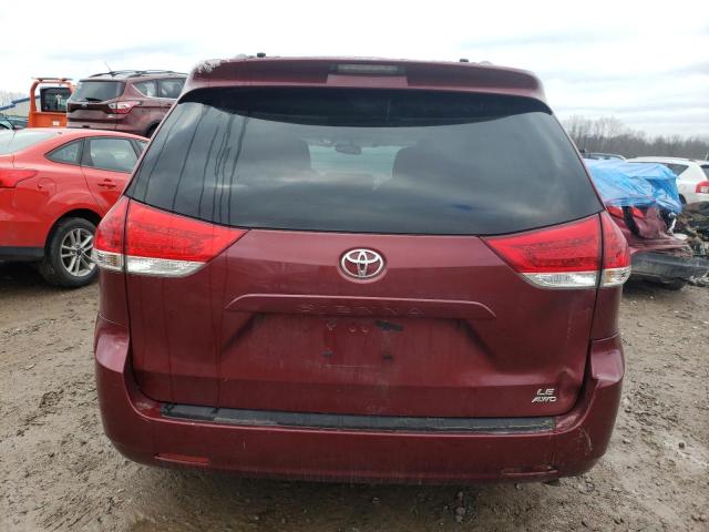 5TDJK3DC1ES081048 - 2014 TOYOTA SIENNA LE MAROON photo 6