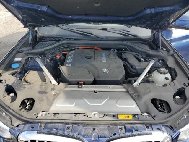 5UXTS1C00M9F16290 - 2021 BMW X3 XDRIVE30E BLUE photo 12