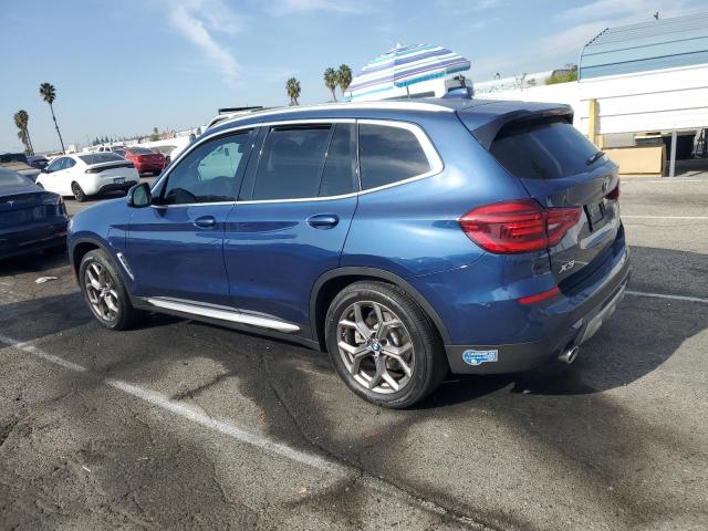 5UXTS1C00M9F16290 - 2021 BMW X3 XDRIVE30E BLUE photo 2