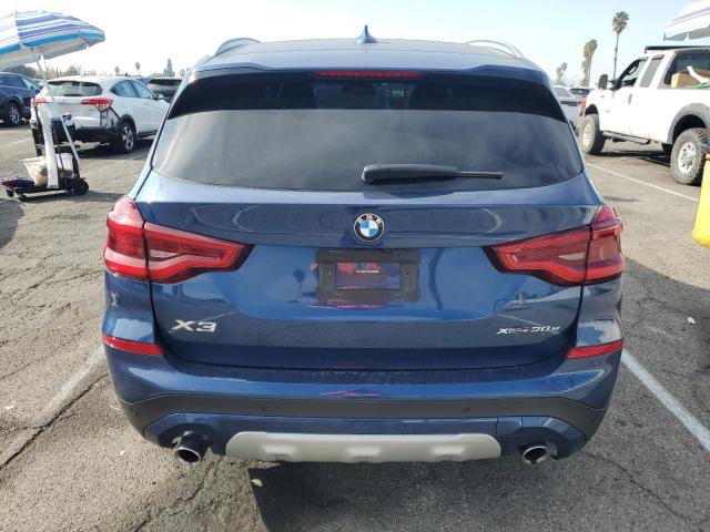 5UXTS1C00M9F16290 - 2021 BMW X3 XDRIVE30E BLUE photo 6