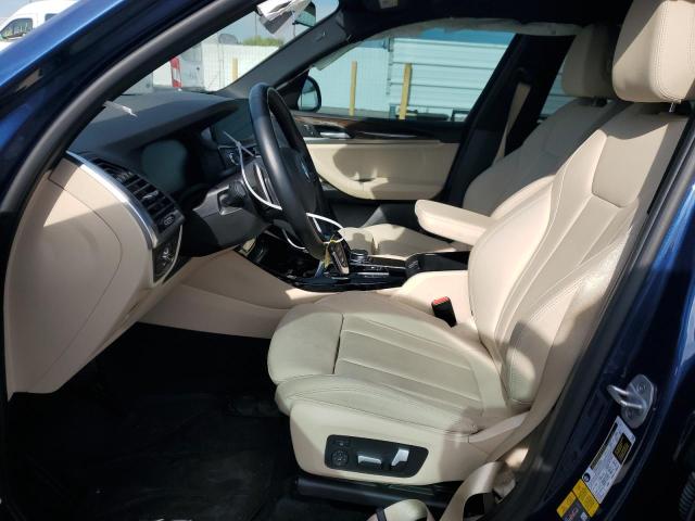 5UXTS1C00M9F16290 - 2021 BMW X3 XDRIVE30E BLUE photo 7