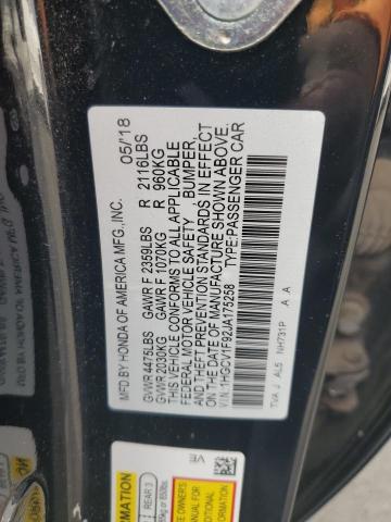 1HGCV1F92JA175258 - 2018 HONDA ACCORD TOURING BLACK photo 12
