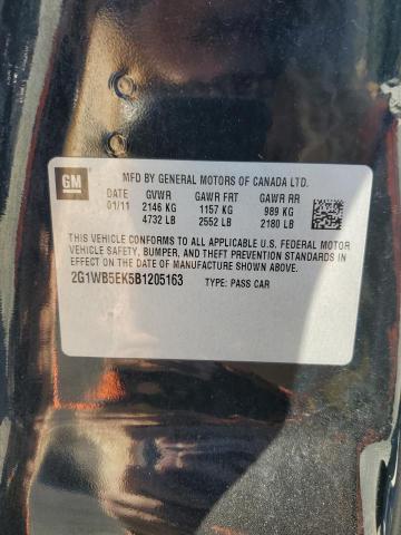 2G1WB5EK5B1205163 - 2011 CHEVROLET IMPALA LT Qara foto 12