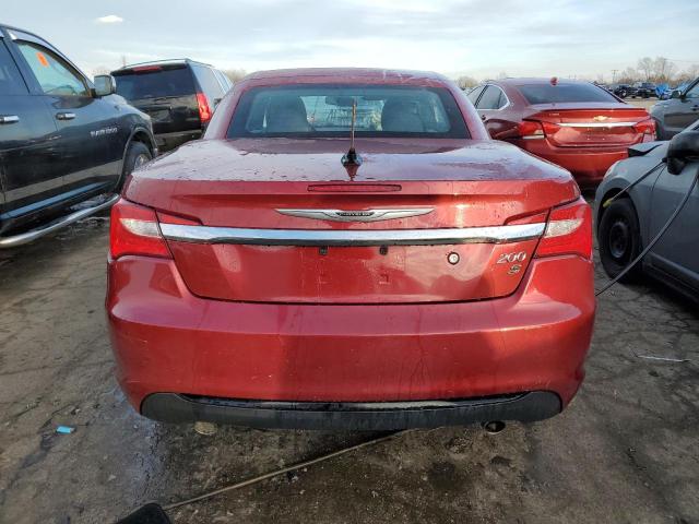 1C3BCBGG1DN584100 - 2013 CHRYSLER 200 S RED photo 6